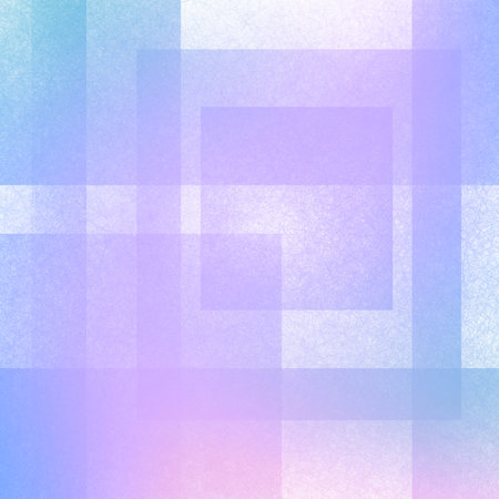 Blue pink lilac background with blur, gradient and grunge texture. Geometric pattern of rectangles, squares and straight stripes. Checkered texture for graphic design. Space for conceptual ideas.の写真素材