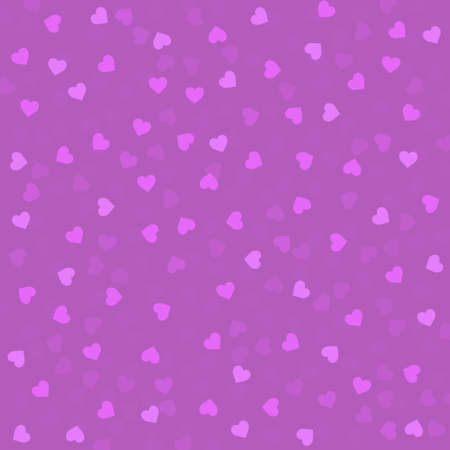 Pink lilac violet background with hearts. Space for graphic design, creative ideas and text. Festive background with a pattern of hearts.の写真素材
