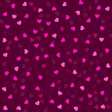Pink magenta background with hearts. Space for graphic design, creative ideas and text. Festive background with a pattern of hearts.の写真素材
