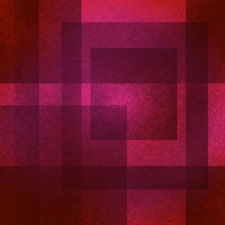 Red pink magenta background with blur, gradient and grunge texture. Geometric pattern of rectangles, squares and straight stripes. Checkered texture for graphic design. Space for conceptual ideas.の写真素材