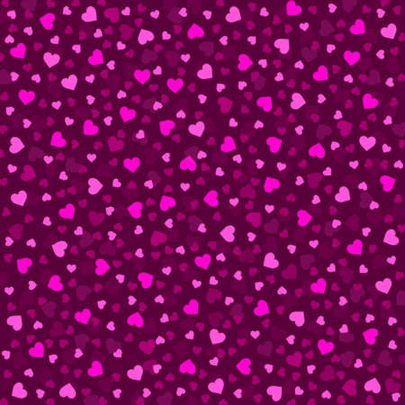 Pink magenta background with hearts. Space for graphic design, creative ideas and text. Festive background with a pattern of hearts.の写真素材