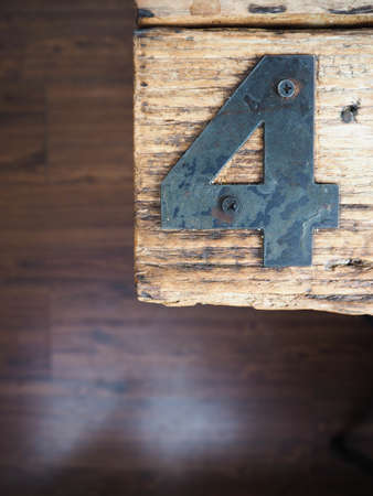 Metal of number fourの写真素材