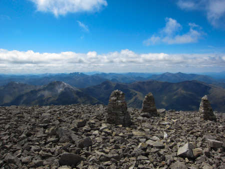 Summit of Ben Nevis in summerの写真素材