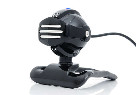 Webcamera for internet video-conference on a white background