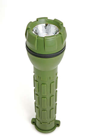 An water-proof electric torch on white background