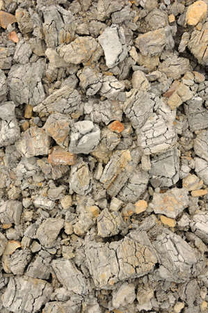 Dry ground with cracks in rock