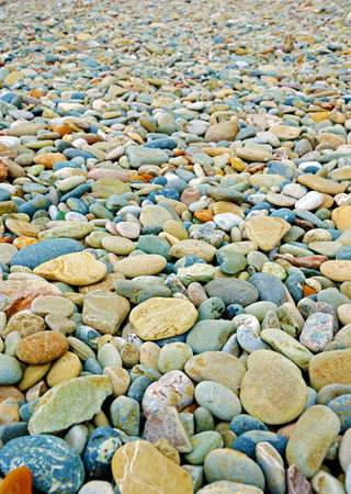 Colour pebble on a sea coast