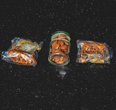 hampers snack products to make unique and attractive gifts. very good to give as a gift, gift or surprise.の写真素材