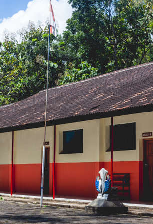 Wonogiri, Central Java, May 4- 2021, school which is still quiet because students are still learning from home. The Covid19 pandemic requires students to study online.のeditorial素材