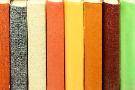 Books in shelfの写真素材