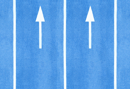 Arrows and lane markingsの写真素材