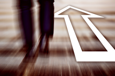 Moving forwardの写真素材