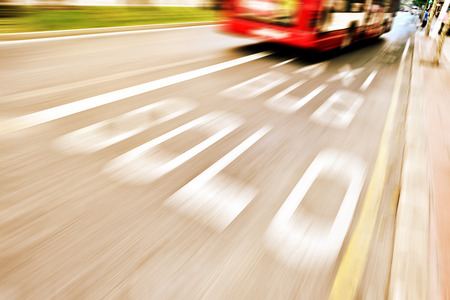 Bus in bus lane