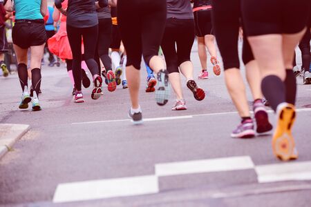 Runners in raceの写真素材