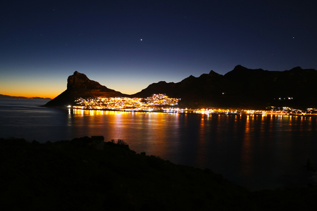 Chapman's Peak Night Viewの写真素材