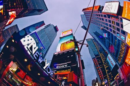 Fisheye Time Squareのeditorial素材