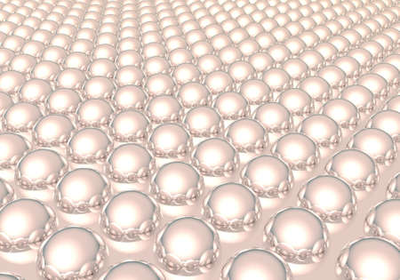 A background of pink reflective spheresの写真素材