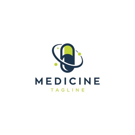 medicine drug icon vector logo designのイラスト素材