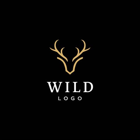 deer antler concept logo designのイラスト素材