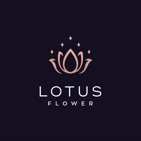 lotus flower modern vector icon logo designのイラスト素材