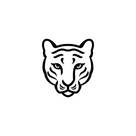 tiger head vector illustration logo designのイラスト素材