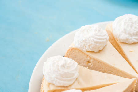new york cheesecake slicesの写真素材