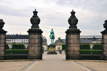 Christianborg palace front view in Copenhagen, Denmarkの写真素材