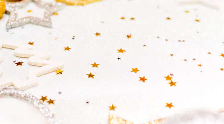 silver christmas backgroundの写真素材