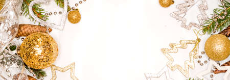 silver christmas backgroundの写真素材