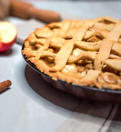Homemade apple pie.の写真素材