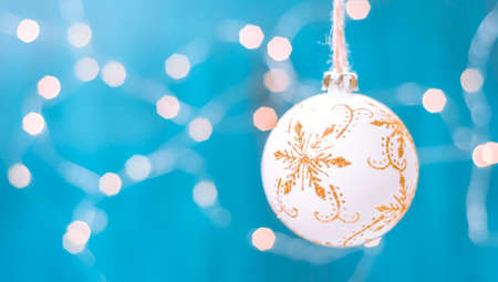 Christmas ball hanging on Christmas tree.の写真素材