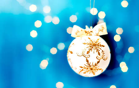 Christmas ball hanging on Christmas tree.の写真素材