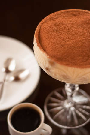Tiramisu in the glass bowlの写真素材