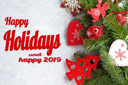 Happy Holiday written on wooden