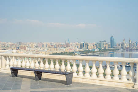 Baku aerial panoramic view from the Martyrs Lane viewpointの写真素材