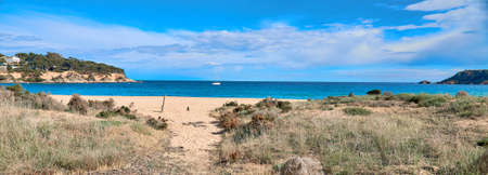 modern Spanish city beach S'Agaro , Girona, Spain