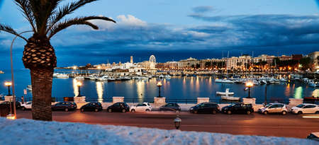 Landscape in spring of the town of Bari in Italyの写真素材