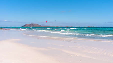 Rough waters of the Atlantic Ocean Corralejo, Fuerteventuraの写真素材