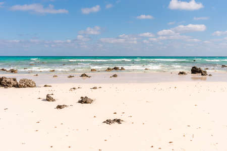 Rough waters of the Atlantic Ocean Corralejo, Fuerteventuraの写真素材