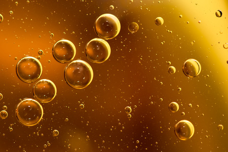 Rising orange bubblesの写真素材