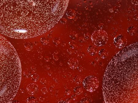 Red bubblesの写真素材