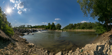 Waterfall on the Ialomita river from Romaniaの写真素材