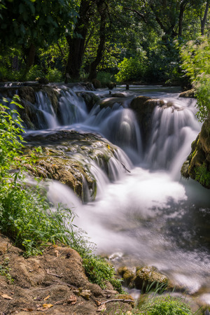 Waterfalls in national park. Krka National Park, Croatiaの写真素材