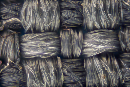 Extreme magnification - Dirty gray knitted fabric texture detailsの写真素材