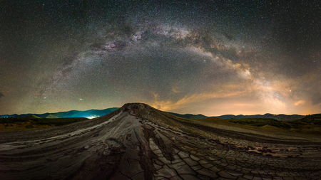 Milky Way landscapeの写真素材