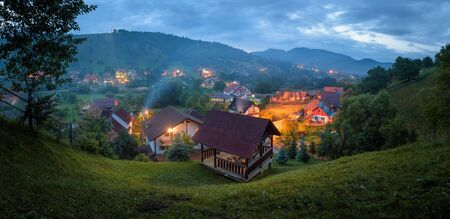 Moeciu de jos traditional village, Romaniaの写真素材