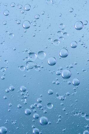 Colored air bubbles in water