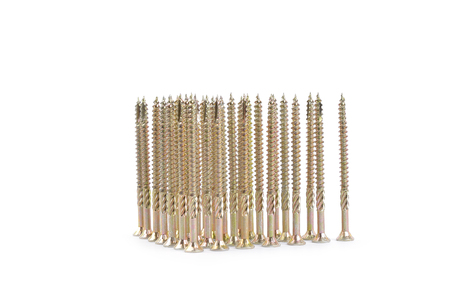 screw on white backgroundの写真素材