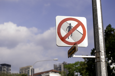 No Crossingの写真素材