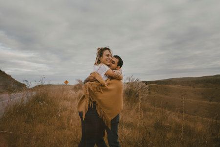 Lovely couple phoshoot in the natureの写真素材